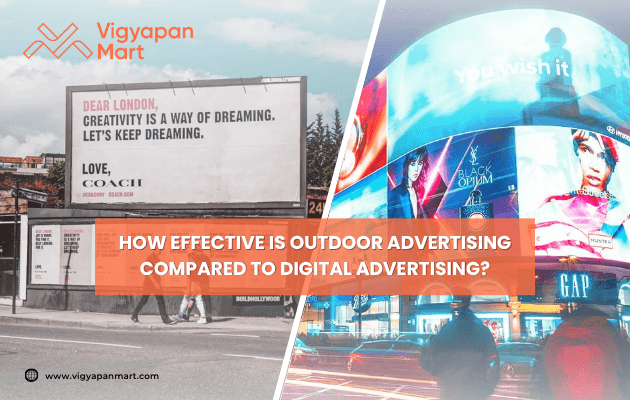 A split image comparing a traditional outdoor billboard with a vibrant digital advertising screen, questioning the effectiveness of each medium.