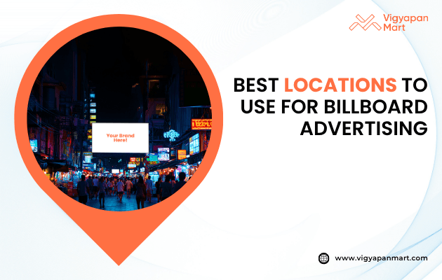 Visual map with marked best locations for billboard advertising in urban layout