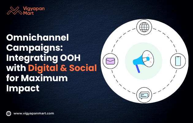 Omnichannel campaign integrating Out-of-Home (OOH) advertising with digital and social media in 2025, featuring interactive billboards with QR codes and augmented reality elements, driving cross-platform engagement and enhancing brand visibility.