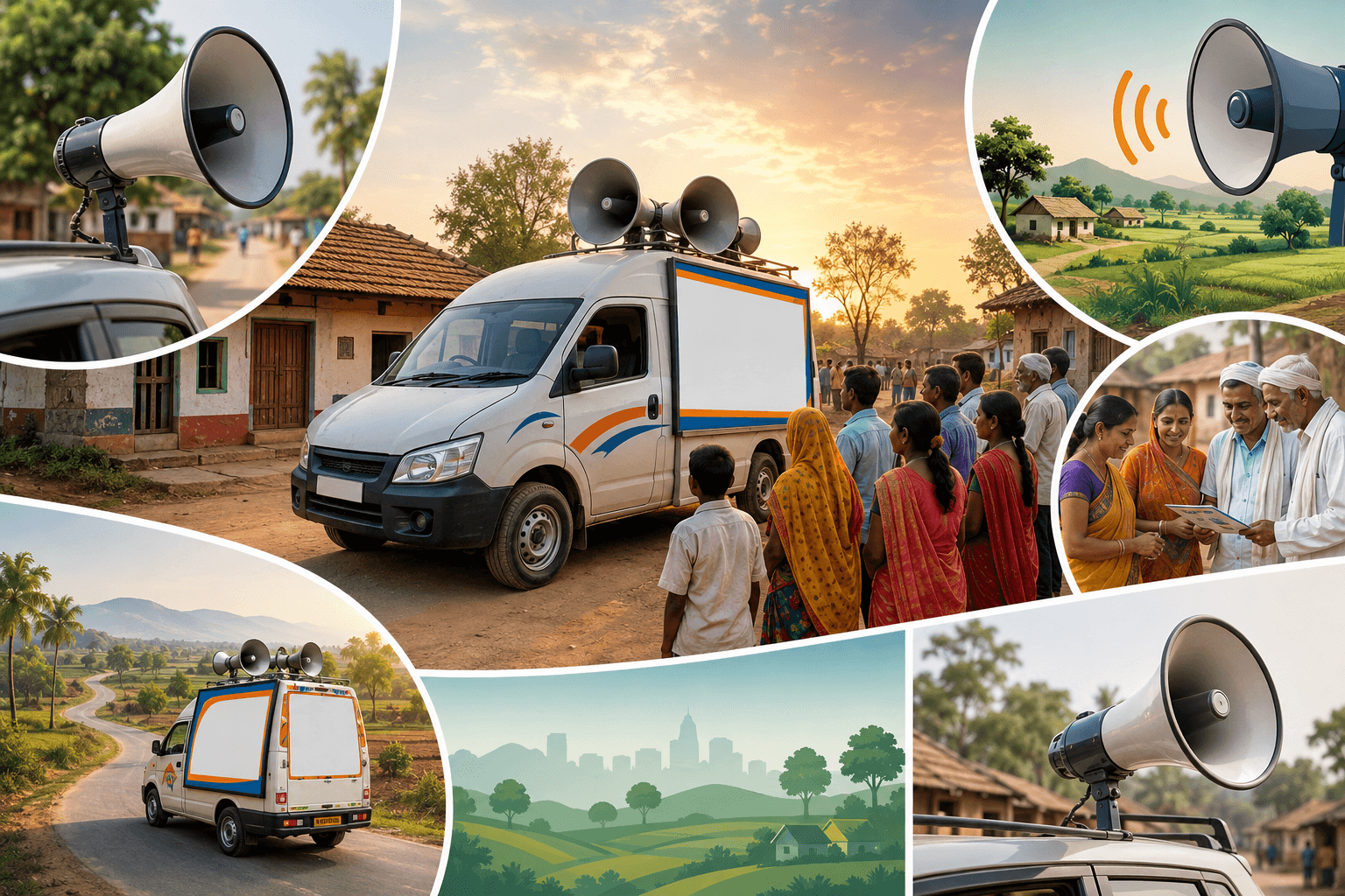 Transit advertising with audio announcements for rural campaigns