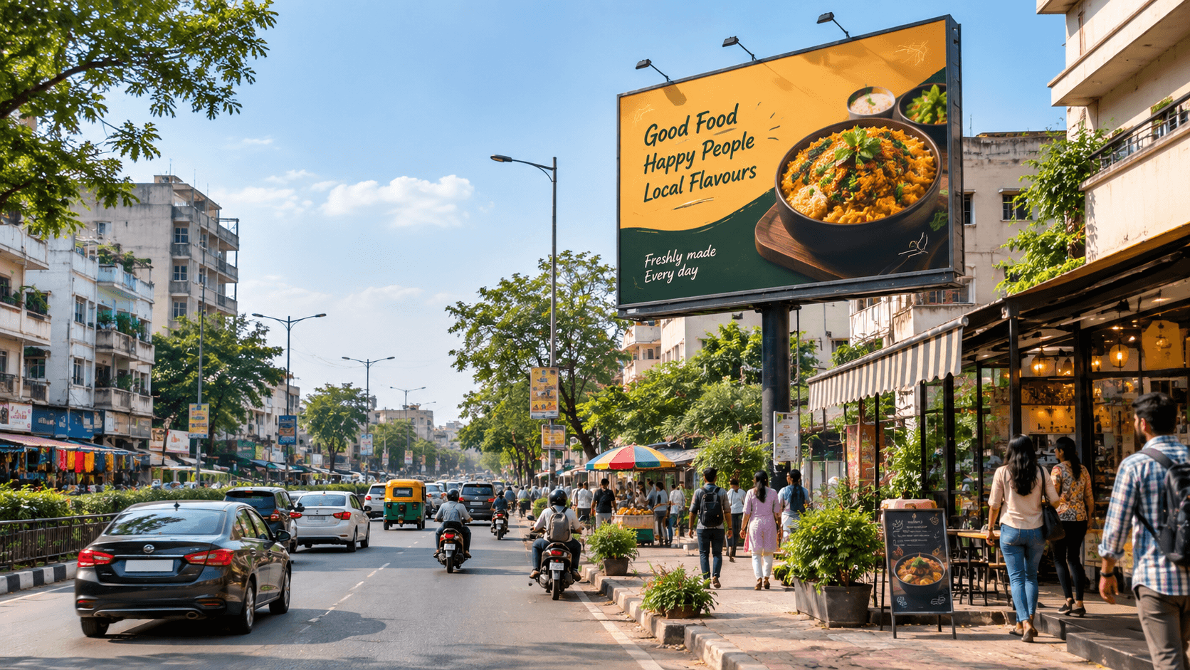 Local brand billboard advertising strategy to compete with national advertisers - Vigyapan Mart