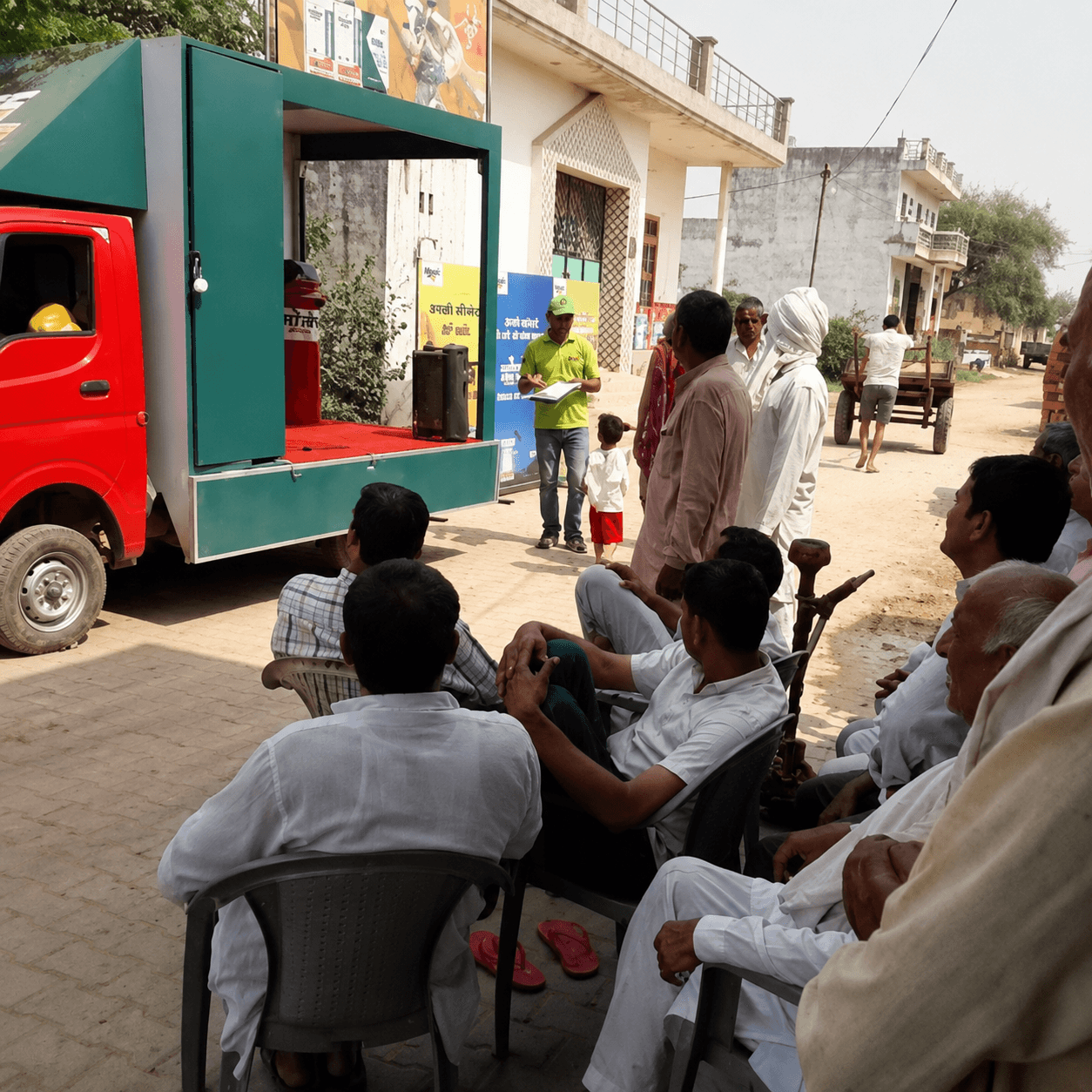 Rural Van Canvassing campaign using Transit Advertising to promote brands in rural India