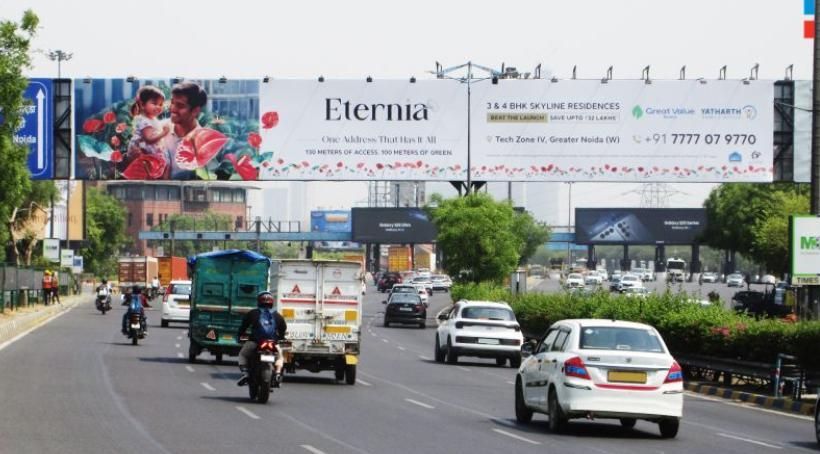 A large outdoor billboard capturing attention in a high-traffic urban location, illustrating why billboard advertising remains effective as digital advertising grows crowded